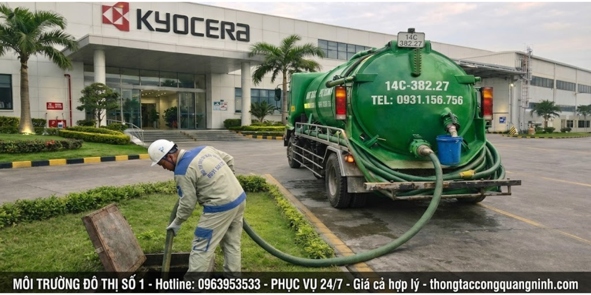 Xe hút chất thải môi trường đô thị số 1 tại Quảng Ninh