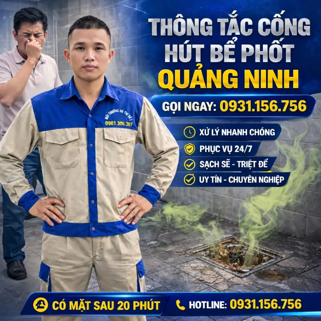 Xe hút bể phốt Hạ Long Quảng Ninh chuyên dụng